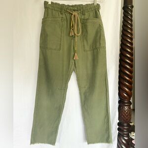 Free People Olive Green Wide Leg Pants